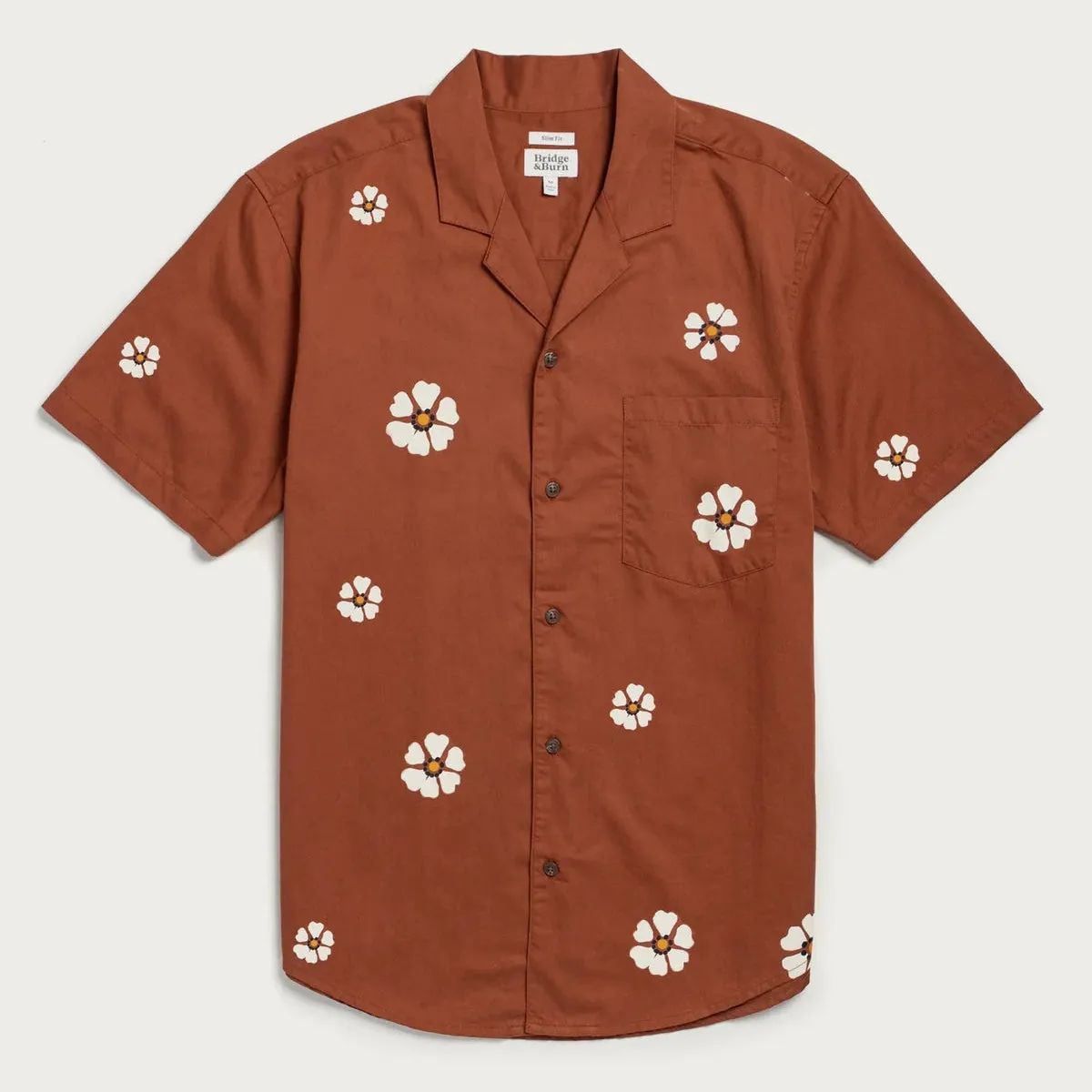 Collins Slim Shirt | Redstone Bloom | Bridge & Burn sold by Man Ready