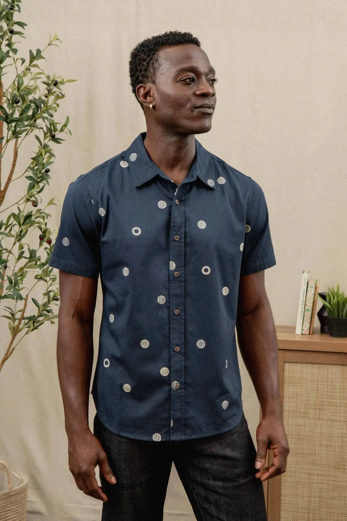 Emerson Slim Shirt | Lunar Polka | Bridge & Burn sold by Man Ready product image thumbnail 2