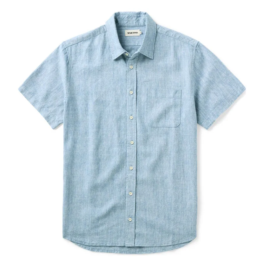 The Short Sleeve California | Sky Hemp | Taylor Stitch sold by Man Ready
