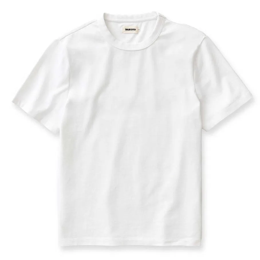 The Organic Cotton Shop Tee | Vintage White | Taylor Stitch sold by Man Ready