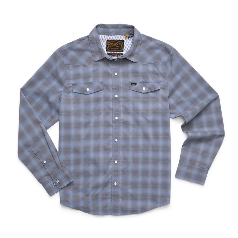 H Bar B Tech Longsleeve | Kent Plaid : Tradewinds | Howler Bros made by Man Ready