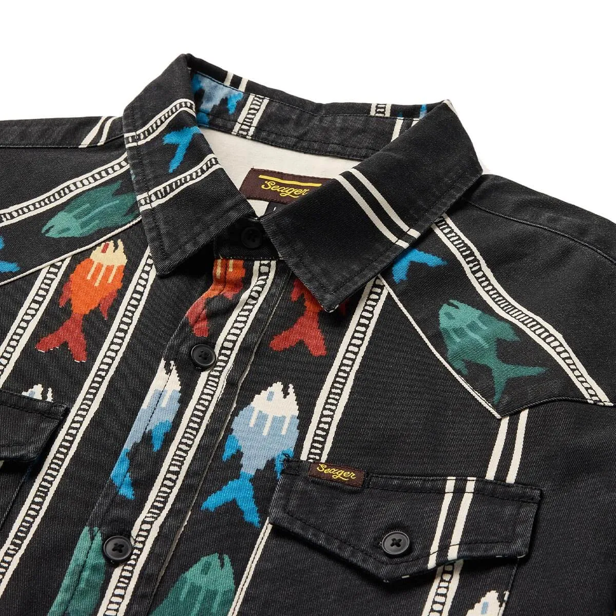 Amarillo S/S Shirt | Upstream Black | Seager Co. sold by Man Ready product image thumbnail 3