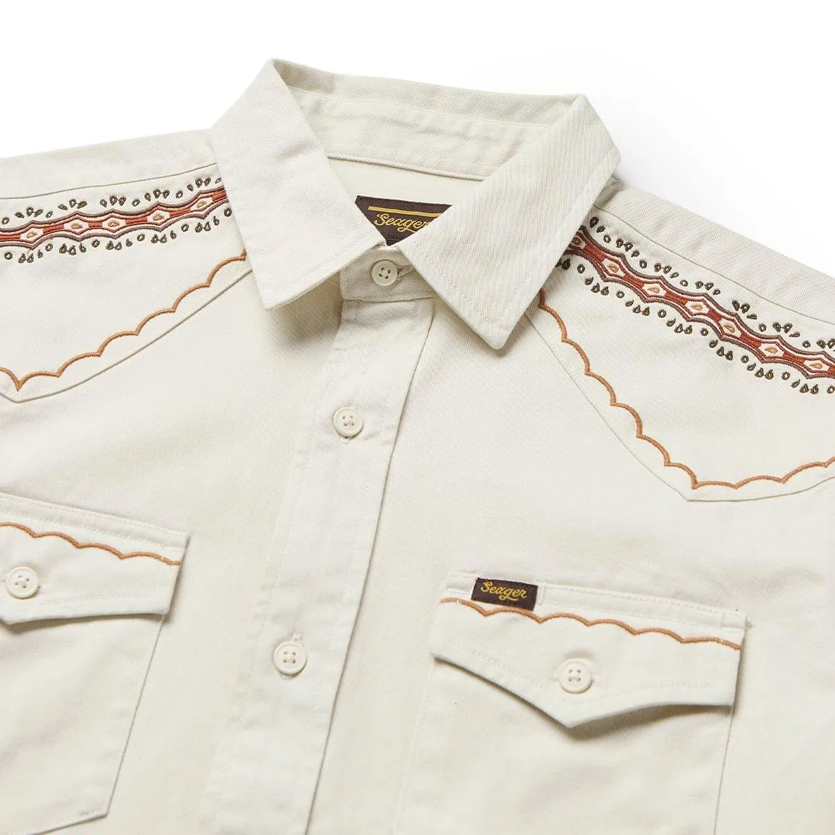 Amarillo S/S Shirt | White Wash | Seager Co. sold by Man Ready product image thumbnail 3