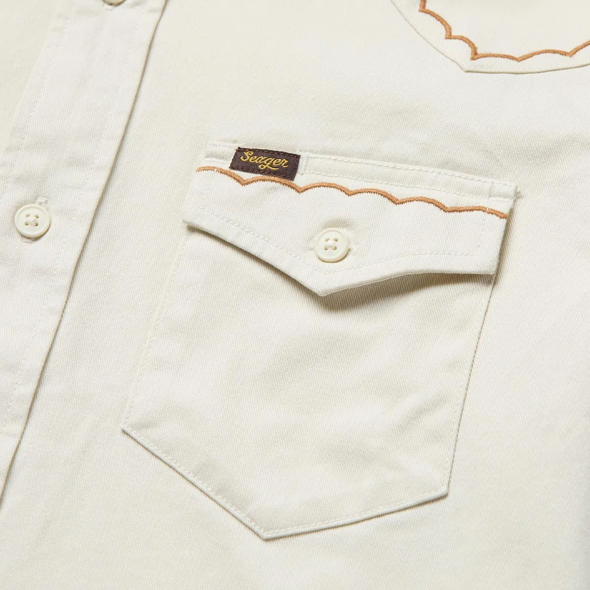 Amarillo S/S Shirt | White Wash | Seager Co. sold by Man Ready product image thumbnail 4