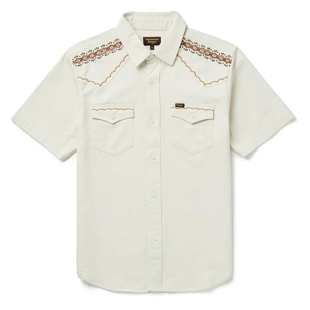 Amarillo S/S Shirt | White Wash | Seager Co. sold by Man Ready