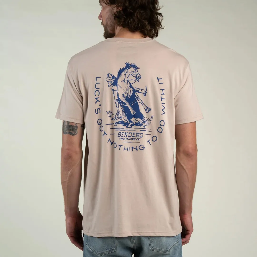 No Luck Tee | Sand | Sendero Provisions Co sold by Man Ready product image thumbnail 3