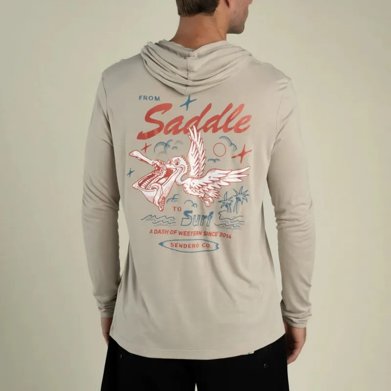 Yucatan Bamboo Hoodie Tech Shirt | Saddle To Surf | Sendero Provisions Co made by Sendero Provisions CO