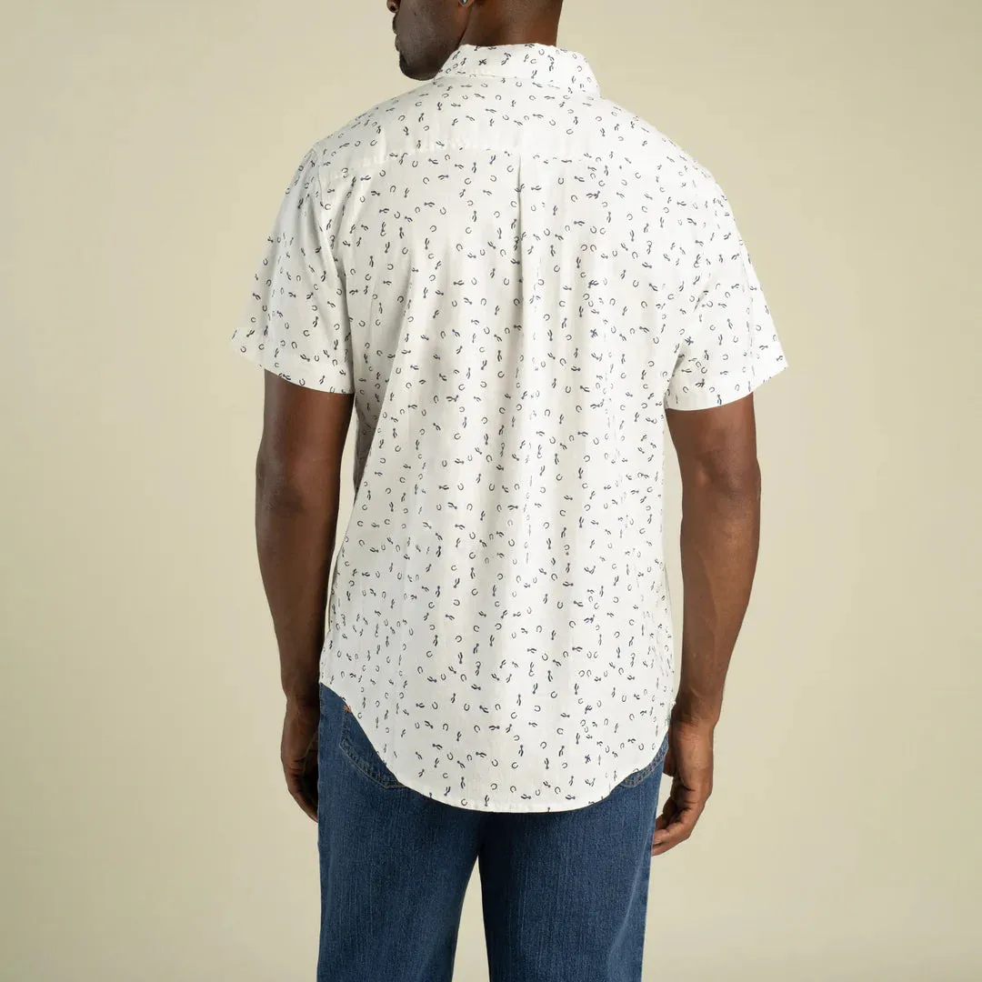 City Slicker Button Up Short Sleeve | Best Of Luck - White | Sendero Provisions Co sold by Man Ready product image thumbnail 3
