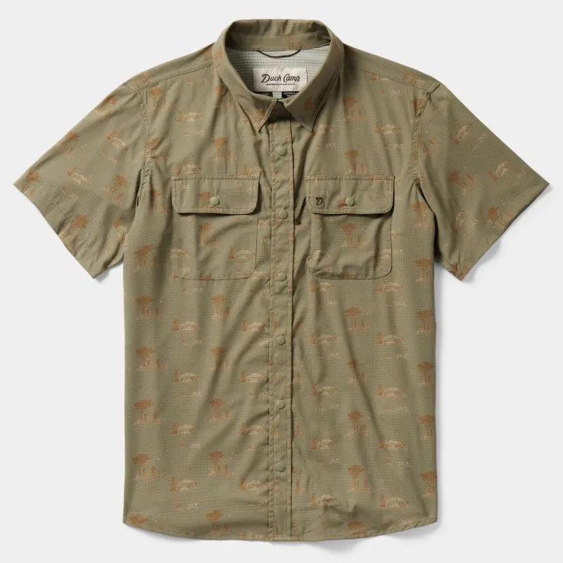 Cast & Blast Perforated Short Sleeve Shirt | Opening Day - Sagebrush | Duck Camp made by Man Ready