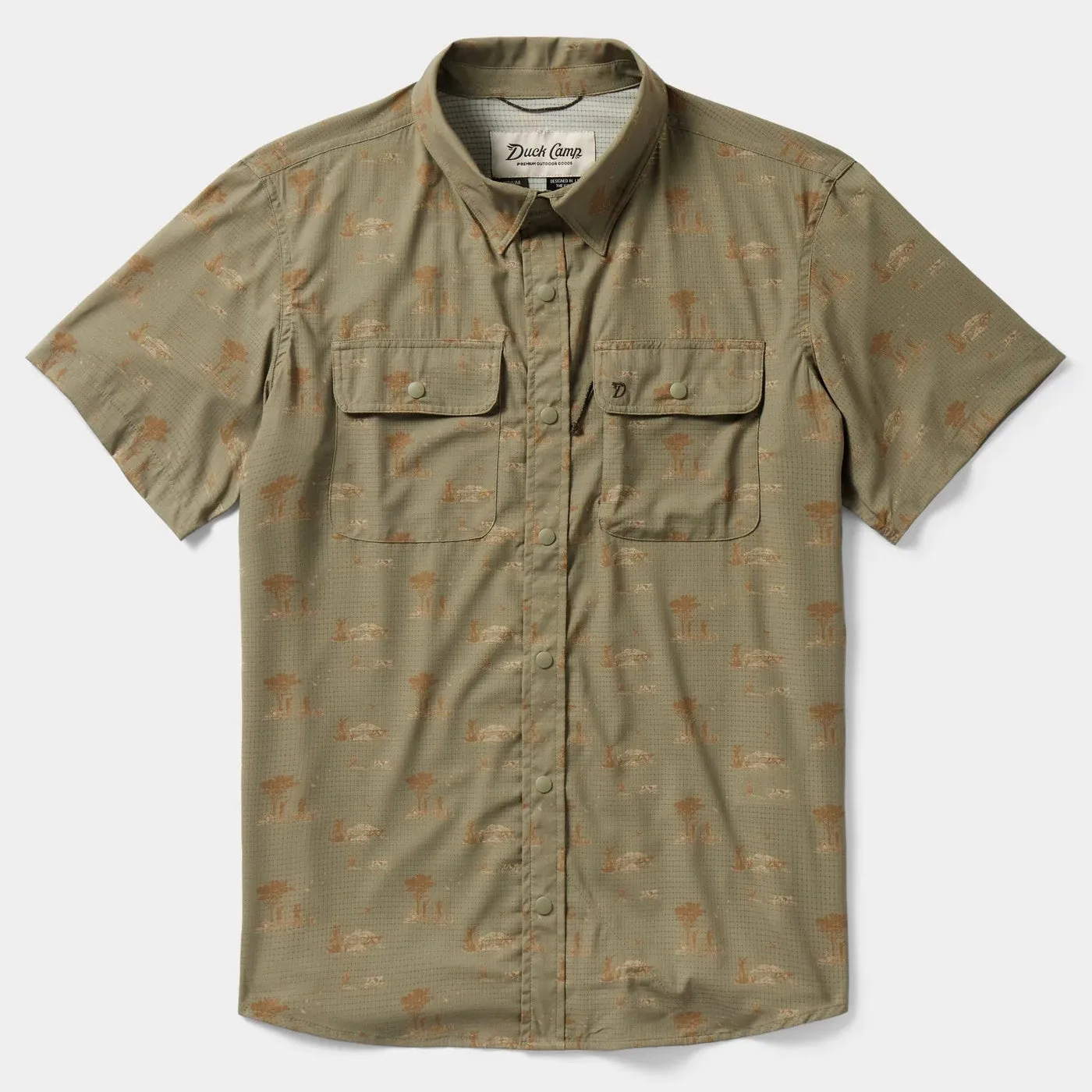 Cast & Blast Perforated Short Sleeve Shirt | Opening Day - Sagebrush | Duck Camp sold by Man Ready