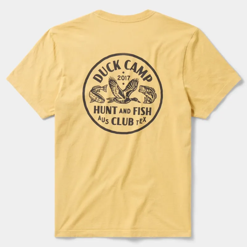 Hunt and Fish Club Tee | Mustard | Duck Camp made by Man Ready