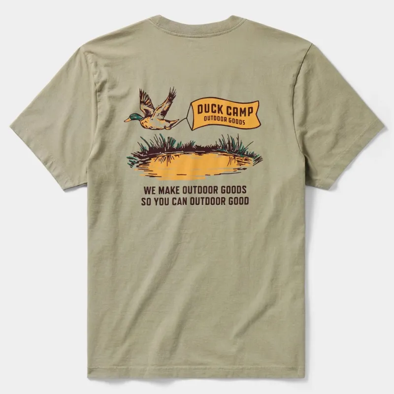 Banner Day Tee | Vintage Khaki | Duck Camp made by Man Ready