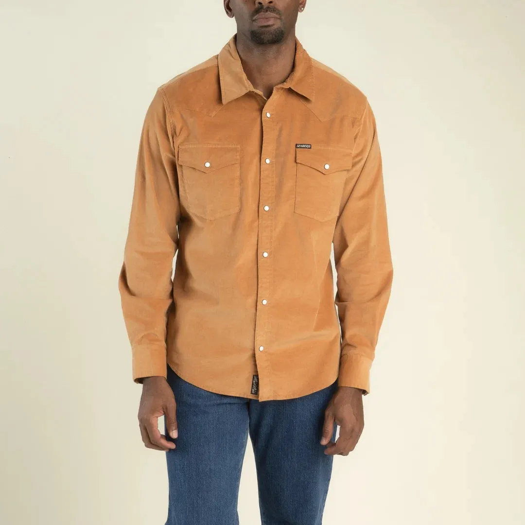 Wyatt Pearl Snap Corduroy Shirt | Sandstone | Sendero Provisions Co sold by Man Ready product image thumbnail 3