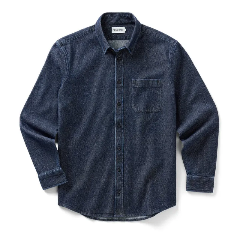 The Jack | Rinsed Indigo Japanese Jacquard Dot | Taylor Stitch made by Taylor Stitch