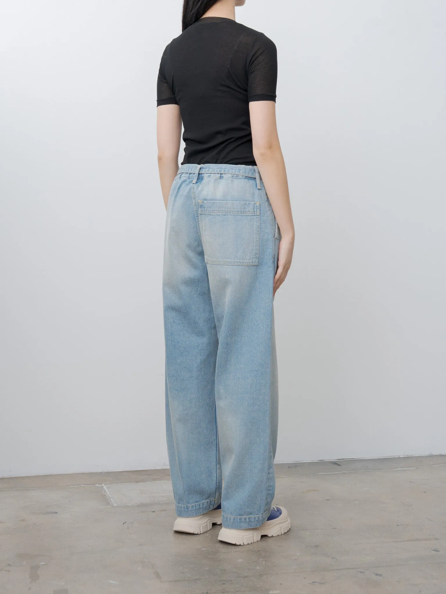 Belted Trousers - Light Indigo sold by Namu Shop product image thumbnail 4