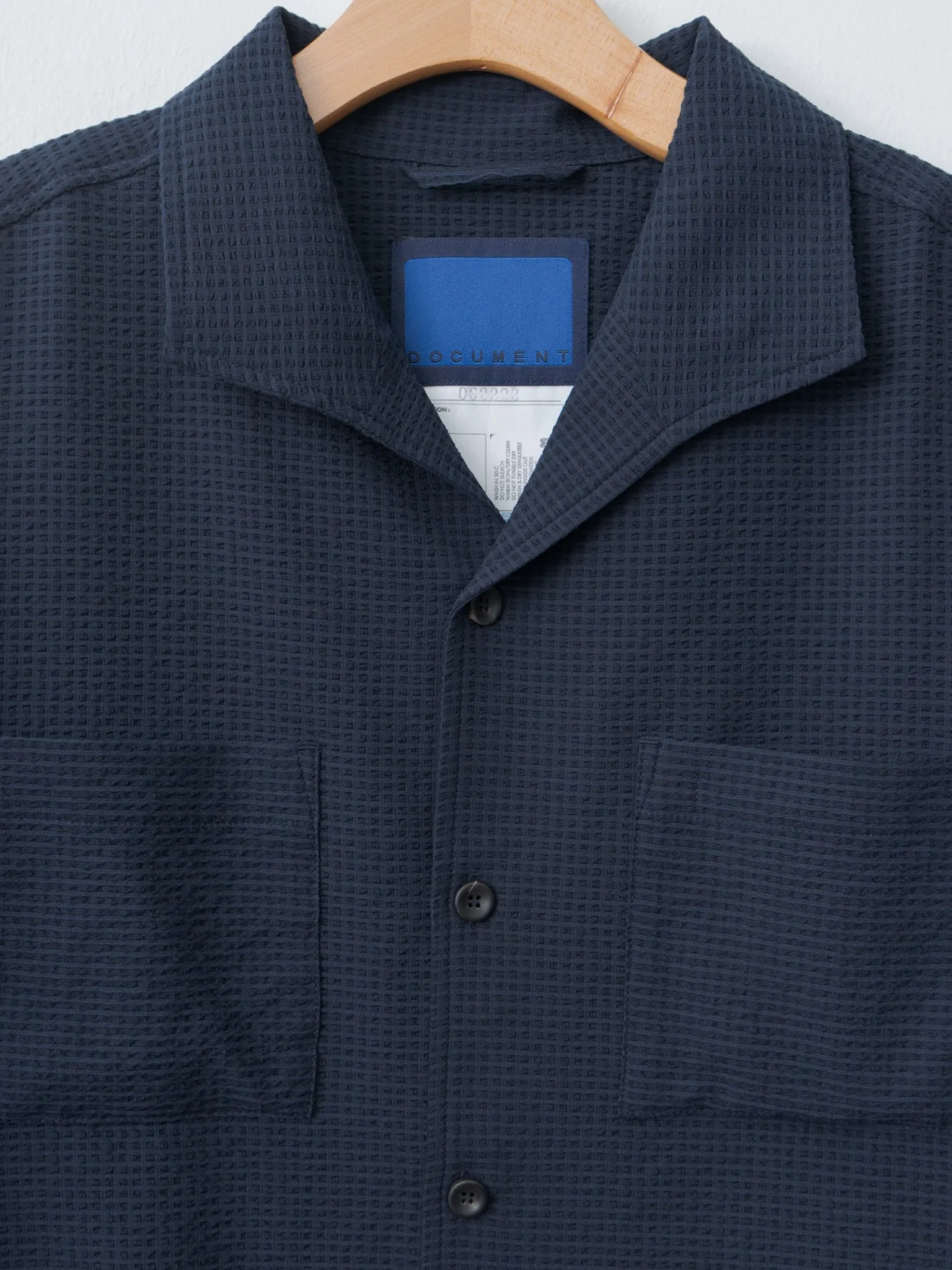 Lightweight Seersucker Summer Shirt - Navy sold by Namu Shop product image thumbnail 5