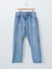 5P Zipper Front Denim Pants - Indigo Vintage Wash sold by Namu Shop