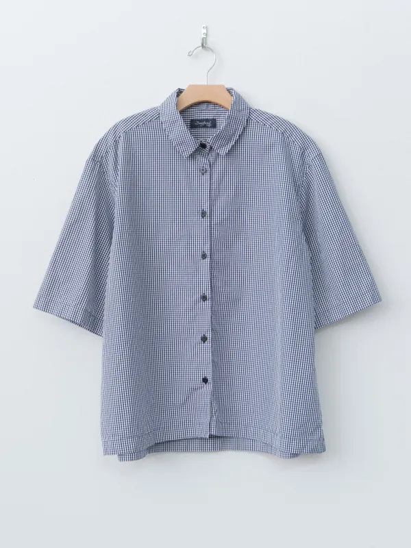 Ella Shirt - Navy Check sold by Namu Shop