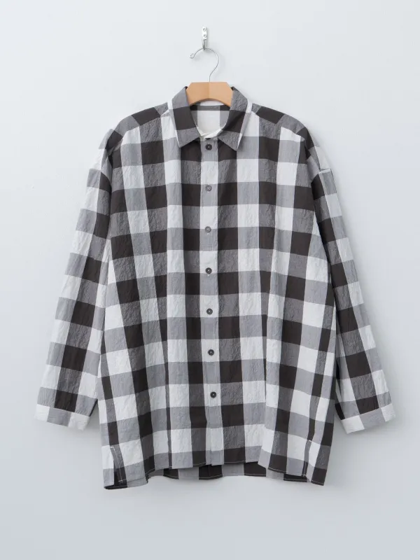 The Draughtsman Shirt - Tablecloth Gingham Coffee sold by Namu Shop