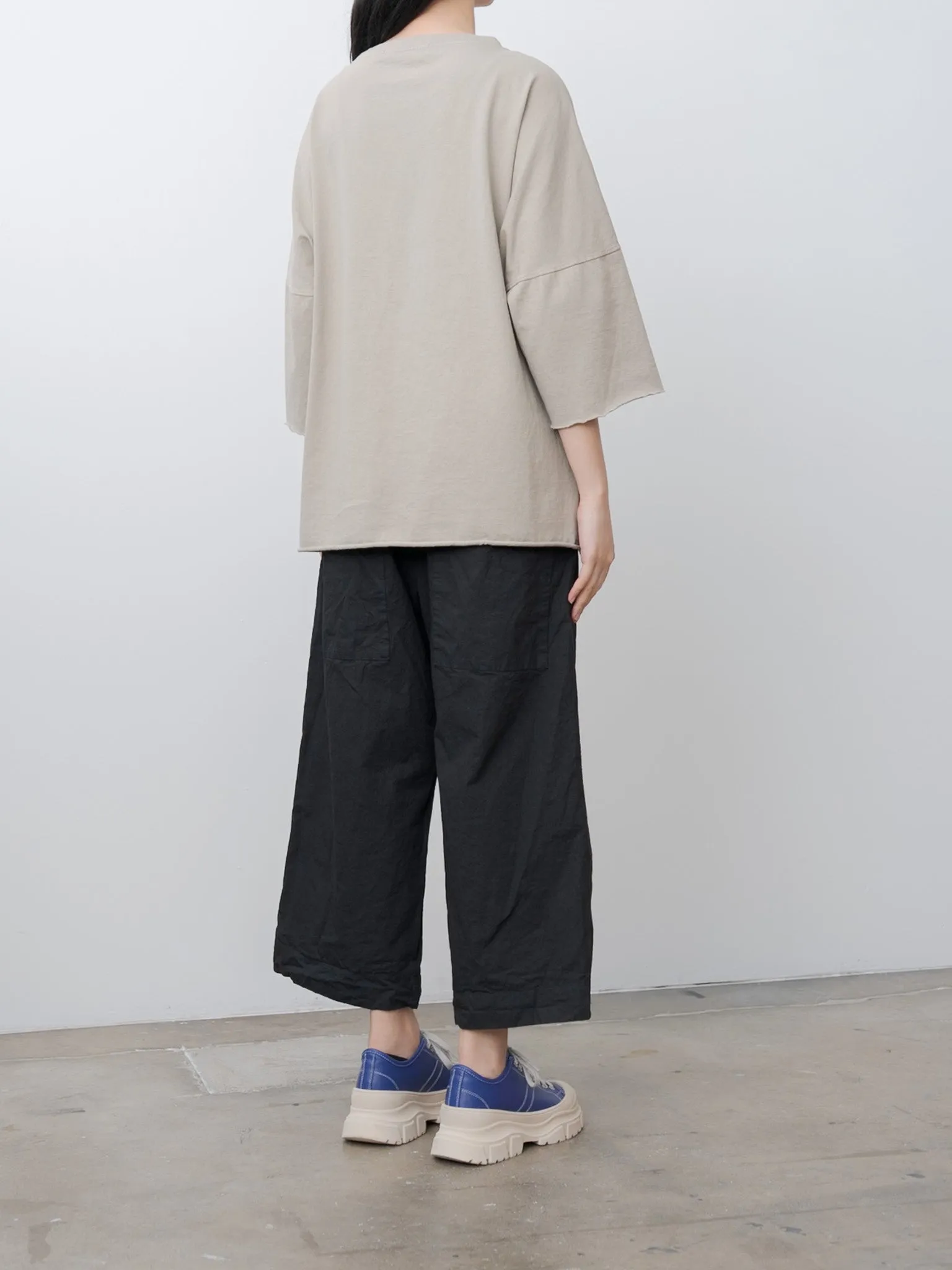 Wide & Short Trousers CC - Black sold by Namu Shop product image thumbnail 4
