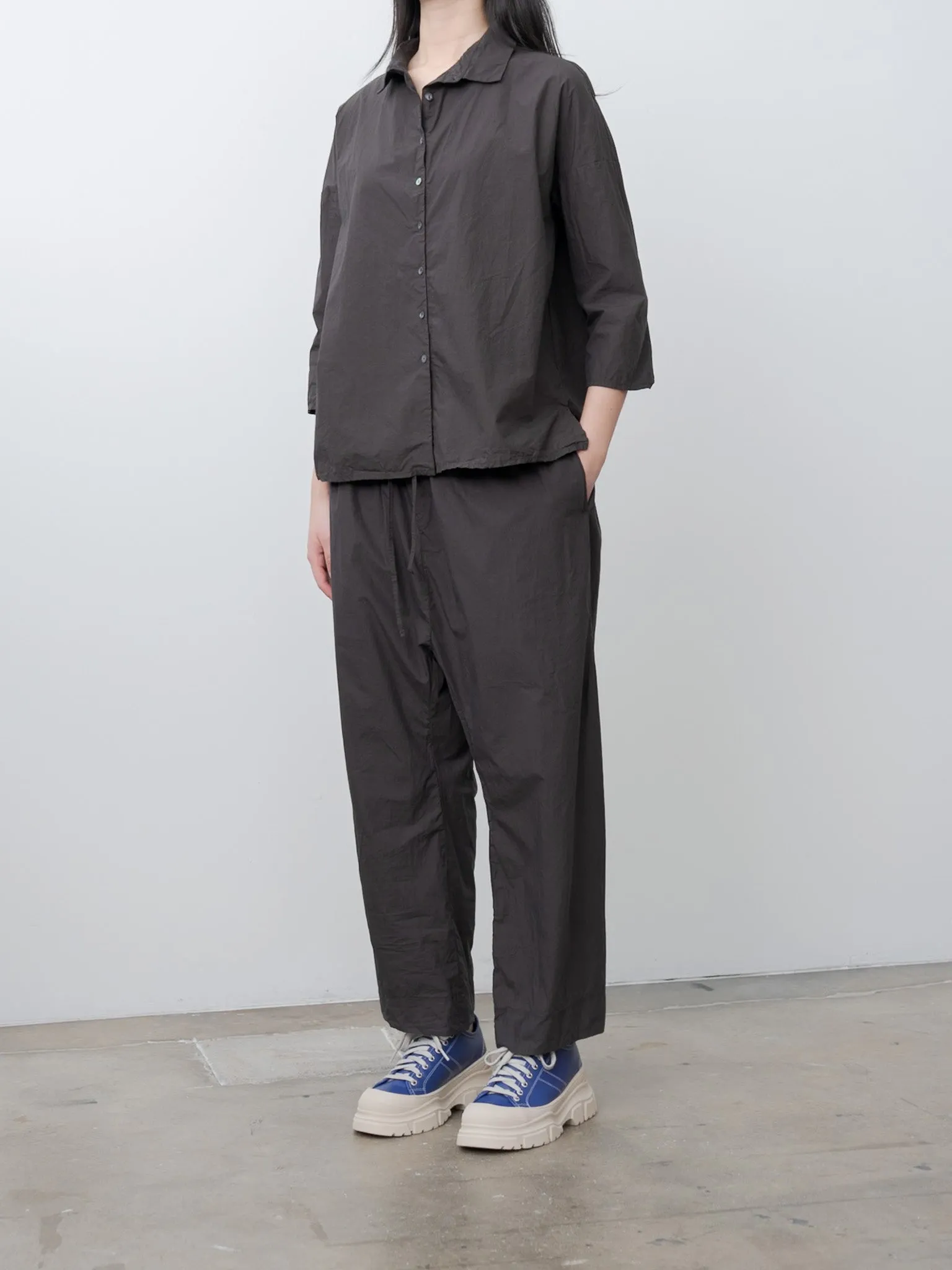 Short Collar Shirt TC - Brown sold by Namu Shop product image thumbnail 3