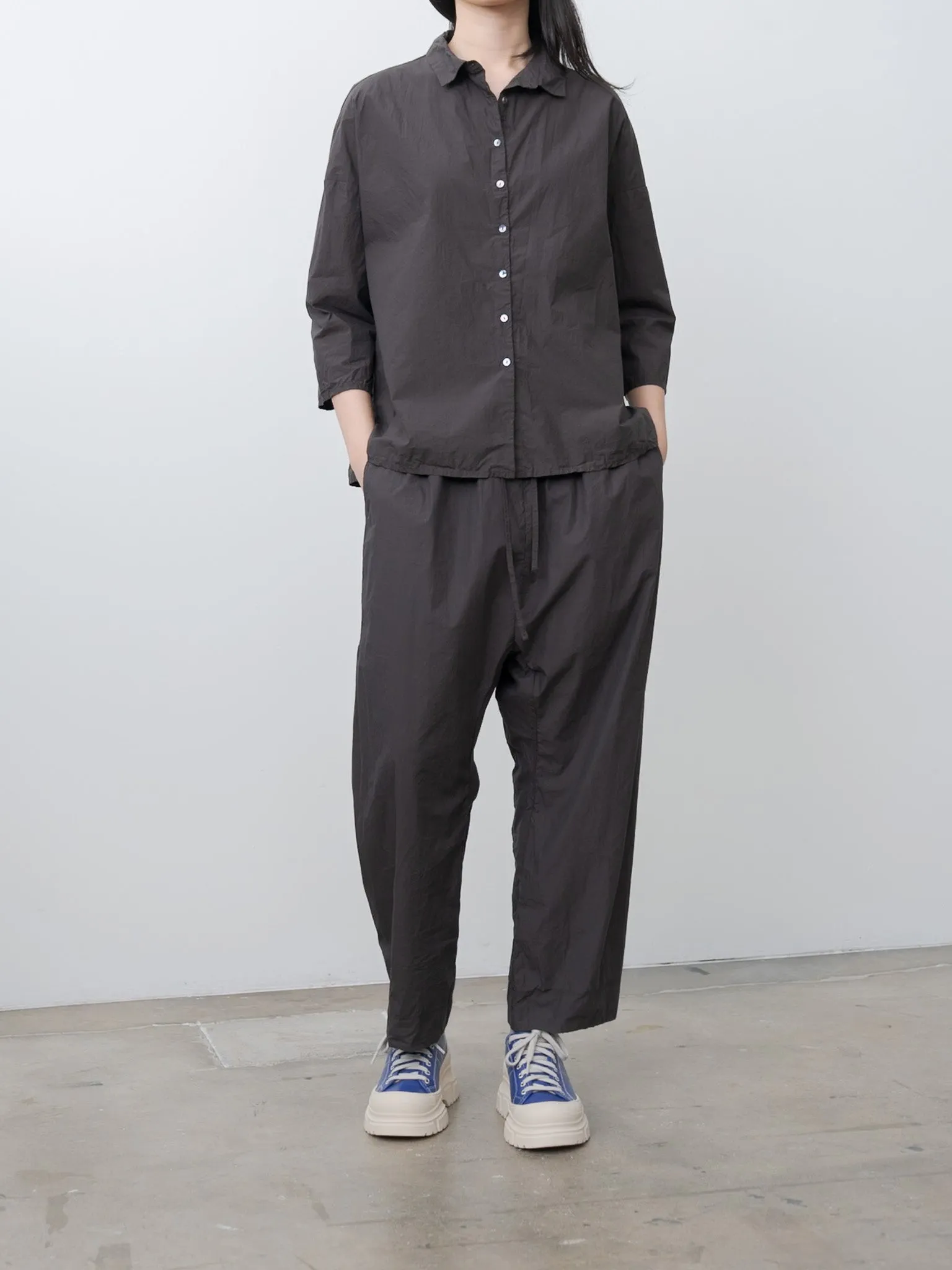 Short Collar Shirt TC - Brown sold by Namu Shop product image thumbnail 5