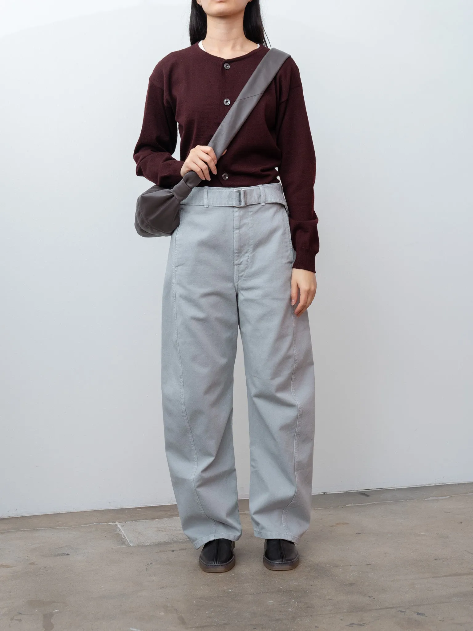 Twisted Belted Pants - Snowy Blue Grey sold by Namu Shop product image thumbnail 2