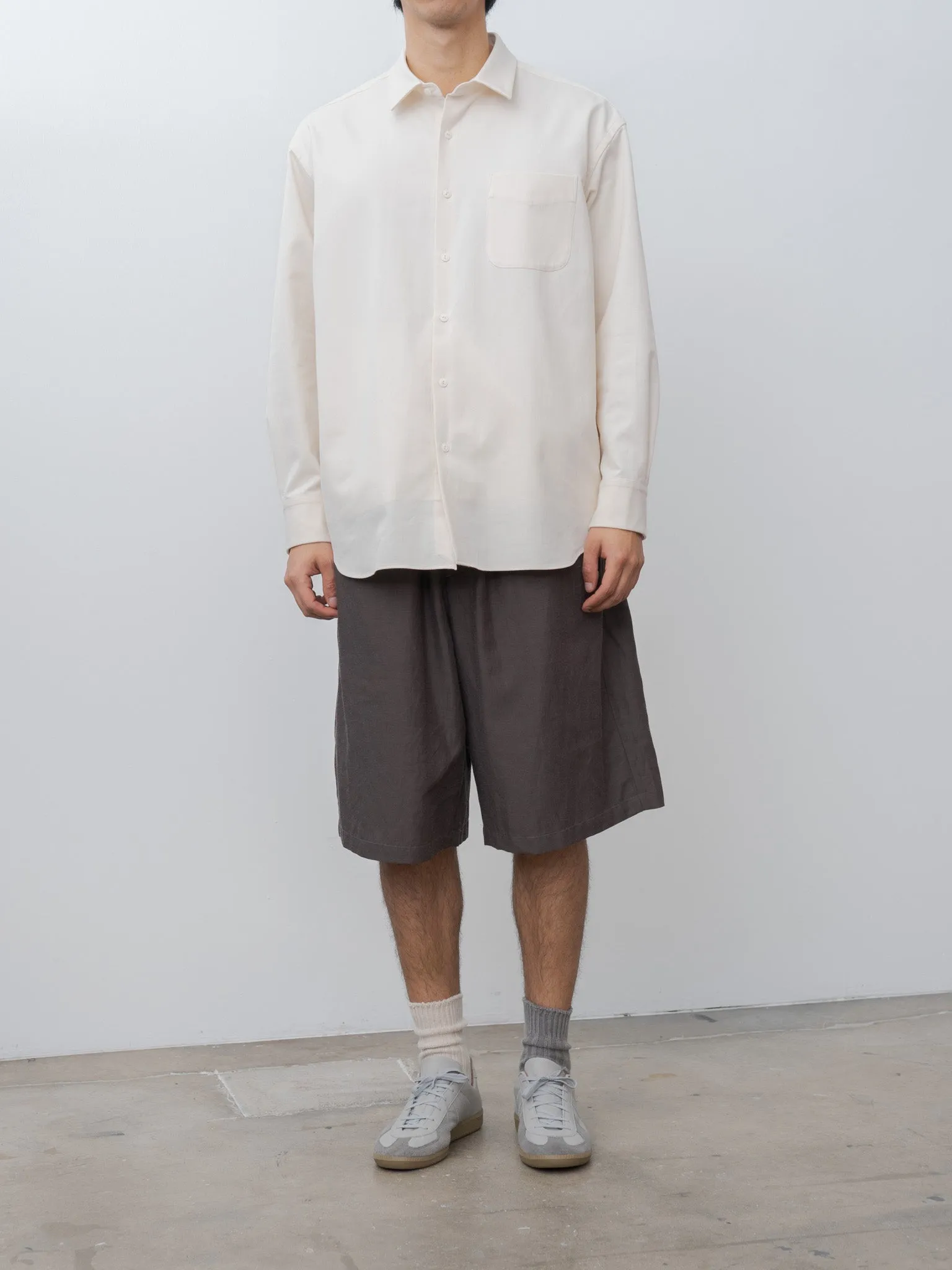 Regular Collar Shirt - Ecru sold by Namu Shop product image thumbnail 5