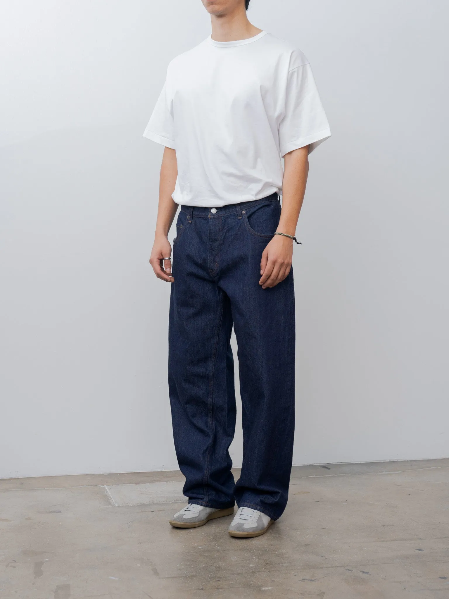Baggy 5 Pocket Pants - Navy/One Wash sold by Namu Shop product image thumbnail 5