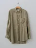 Cotton Cashmere Regular Collar Shirt - Beige sold by Namu Shop