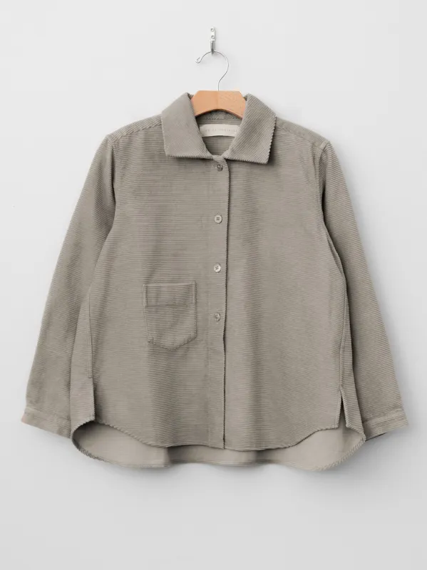 Kiki Shirt Jacket - Light Gray sold by Namu Shop