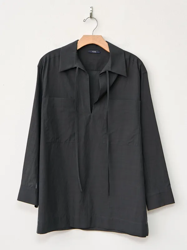 Cotton Lawn Pullover Shirt - Charcoal sold by Namu Shop