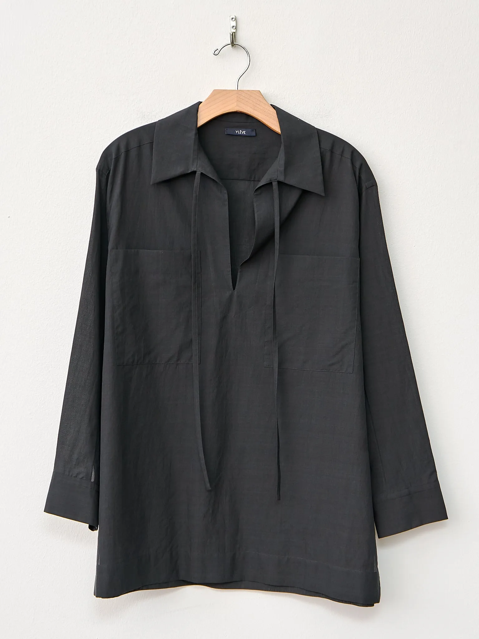 Cotton Lawn Pullover Shirt - Charcoal sold by Namu Shop