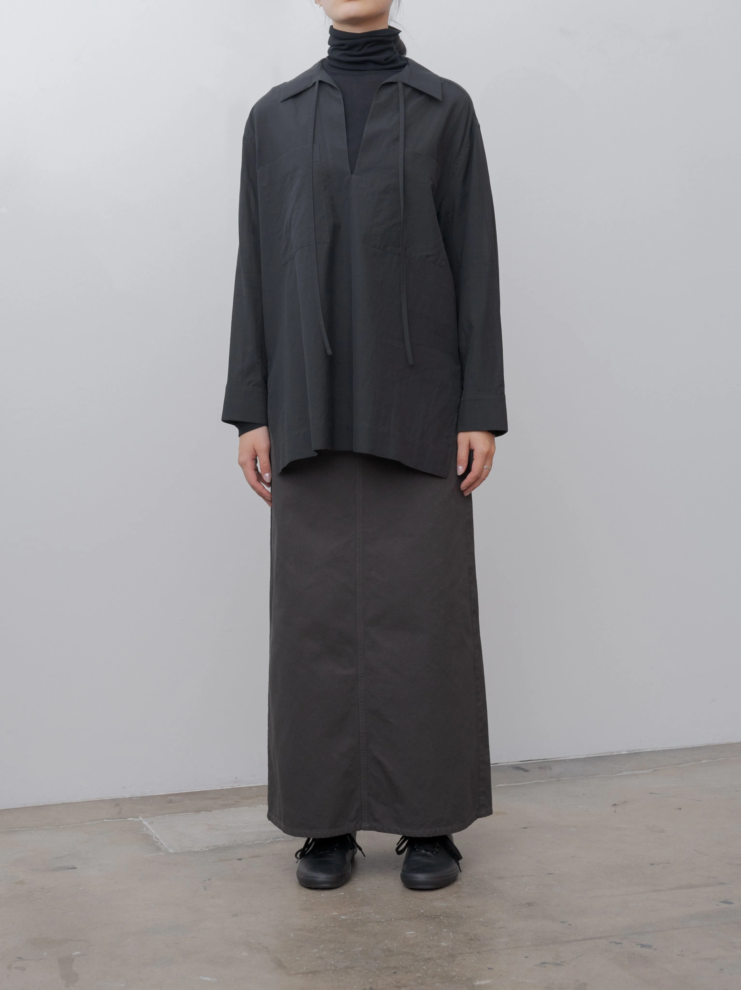 Cotton Lawn Pullover Shirt - Charcoal sold by Namu Shop product image thumbnail 2