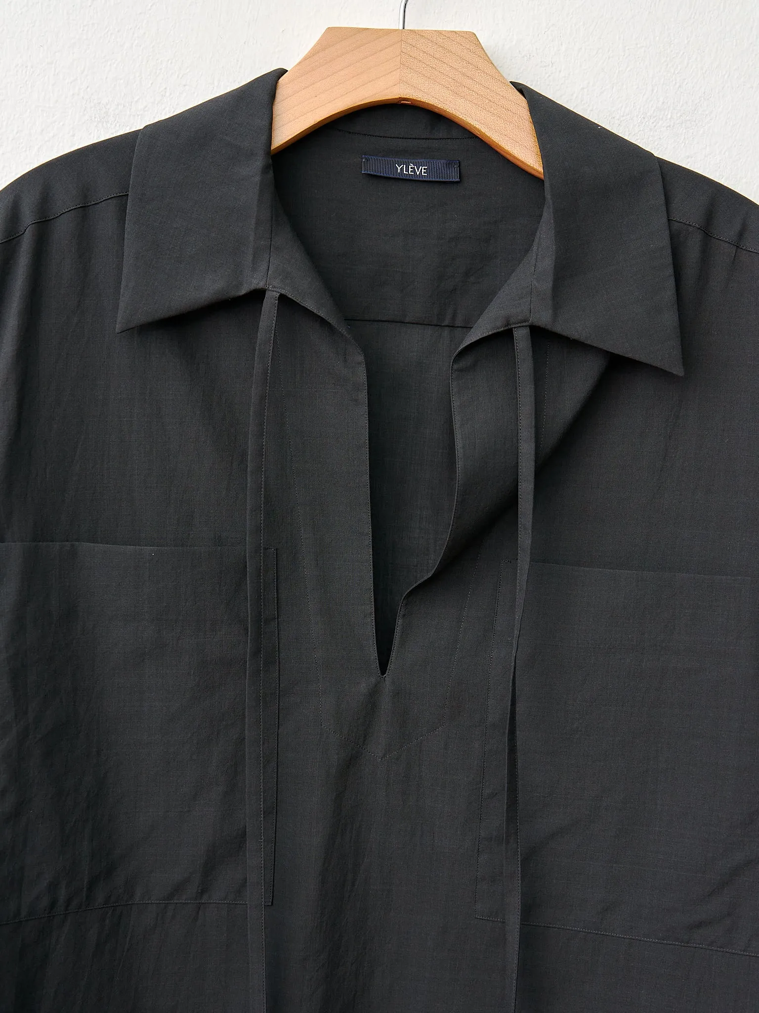 Cotton Lawn Pullover Shirt - Charcoal sold by Namu Shop product image thumbnail 5