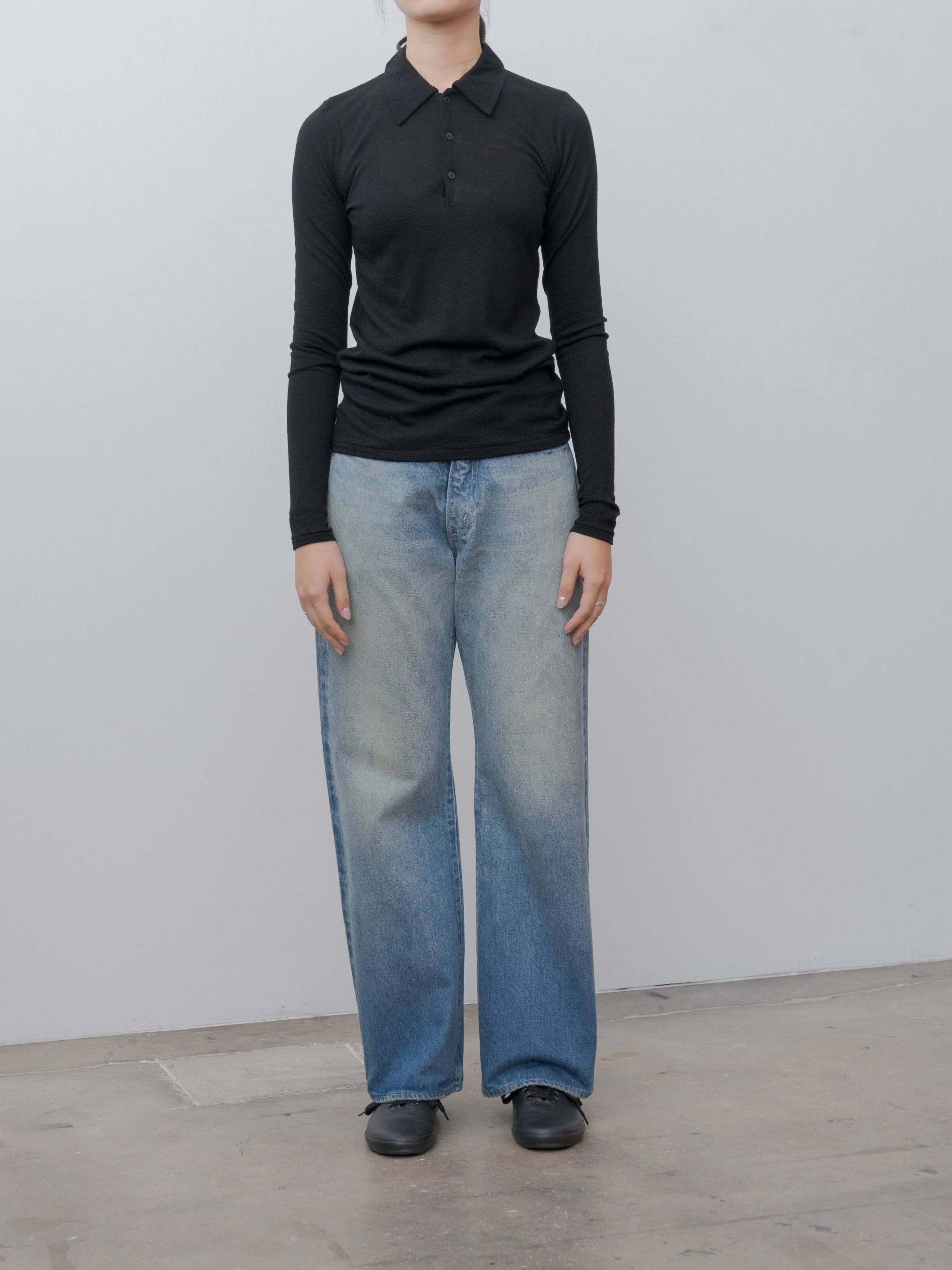 Wool Amunzen Polo - Black sold by Namu Shop product image thumbnail 3