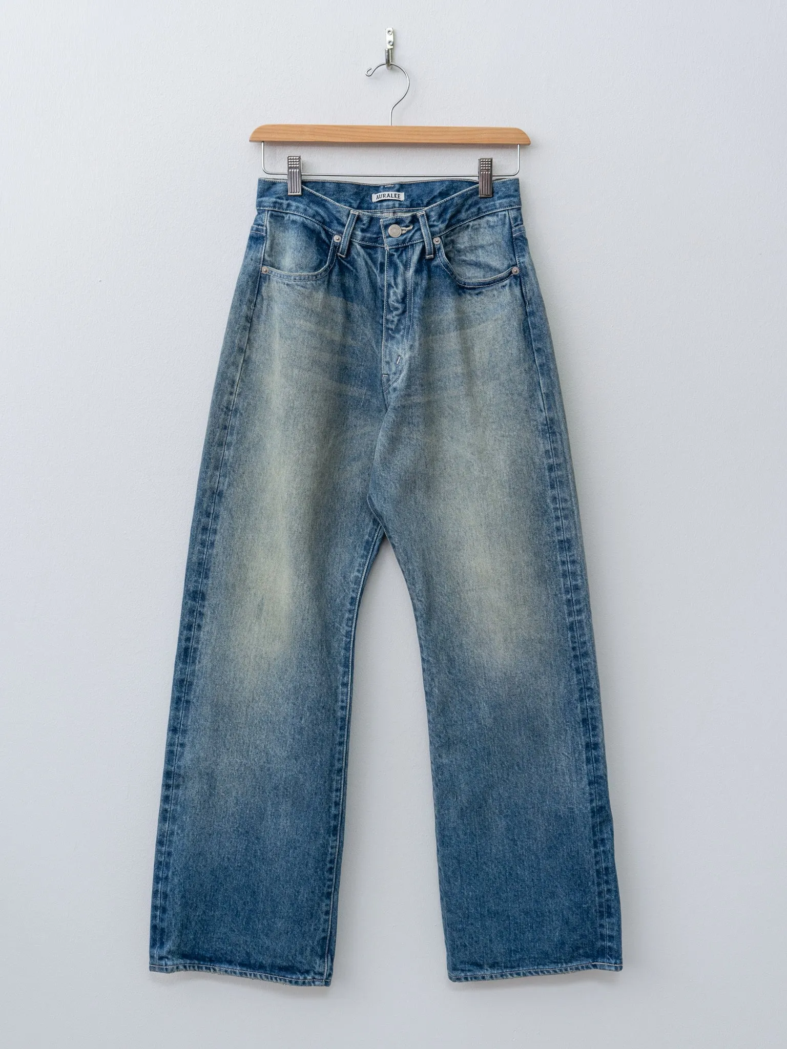 Selvedge Faded Heavy Denim Pants - Faded Indigo sold by Namu Shop