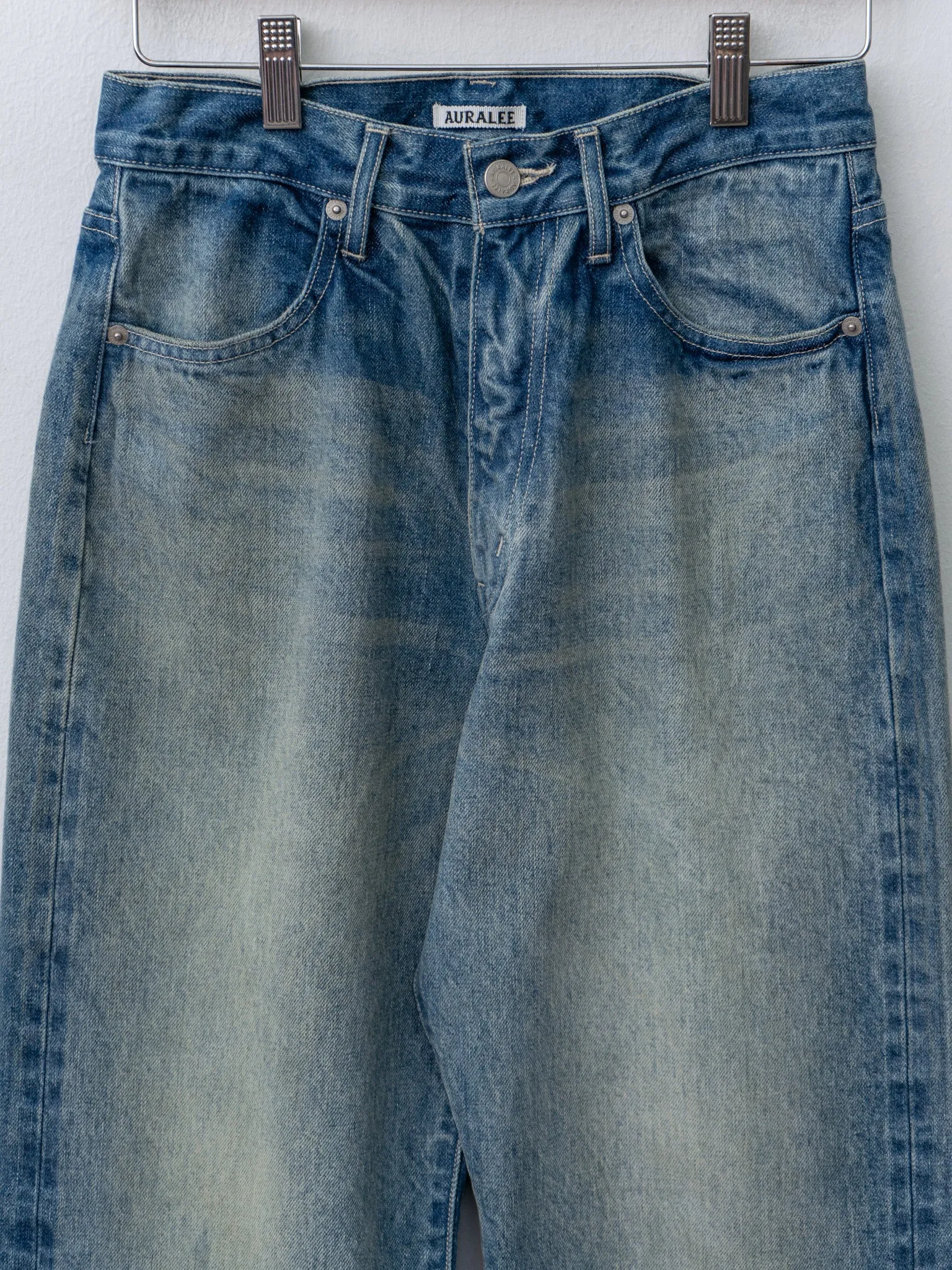 Selvedge Faded Heavy Denim Pants - Faded Indigo sold by Namu Shop product image thumbnail 5