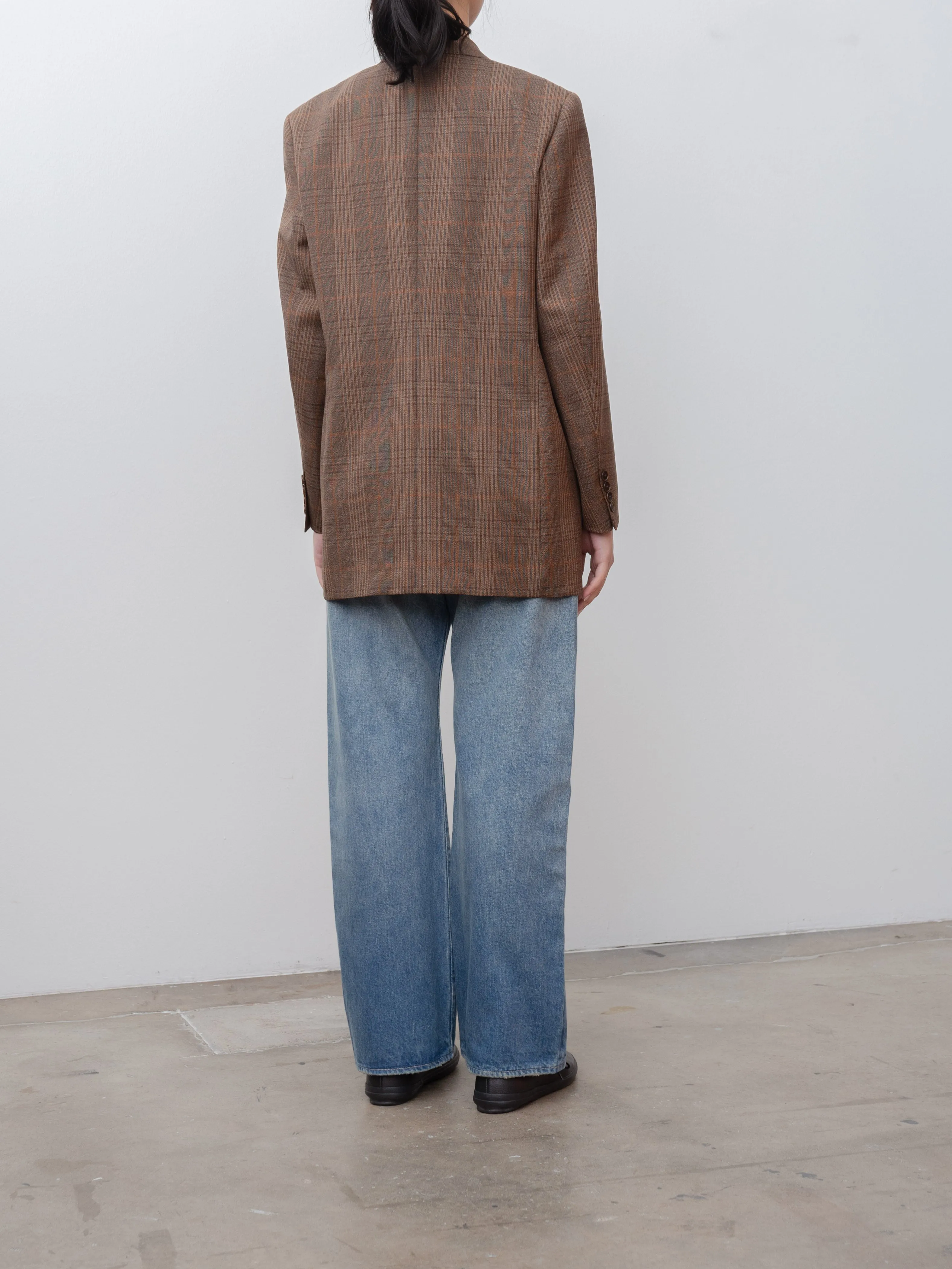 Bluefaced Wool Check Double-Breasted Jacket - Brown Check sold by Namu Shop product image thumbnail 3