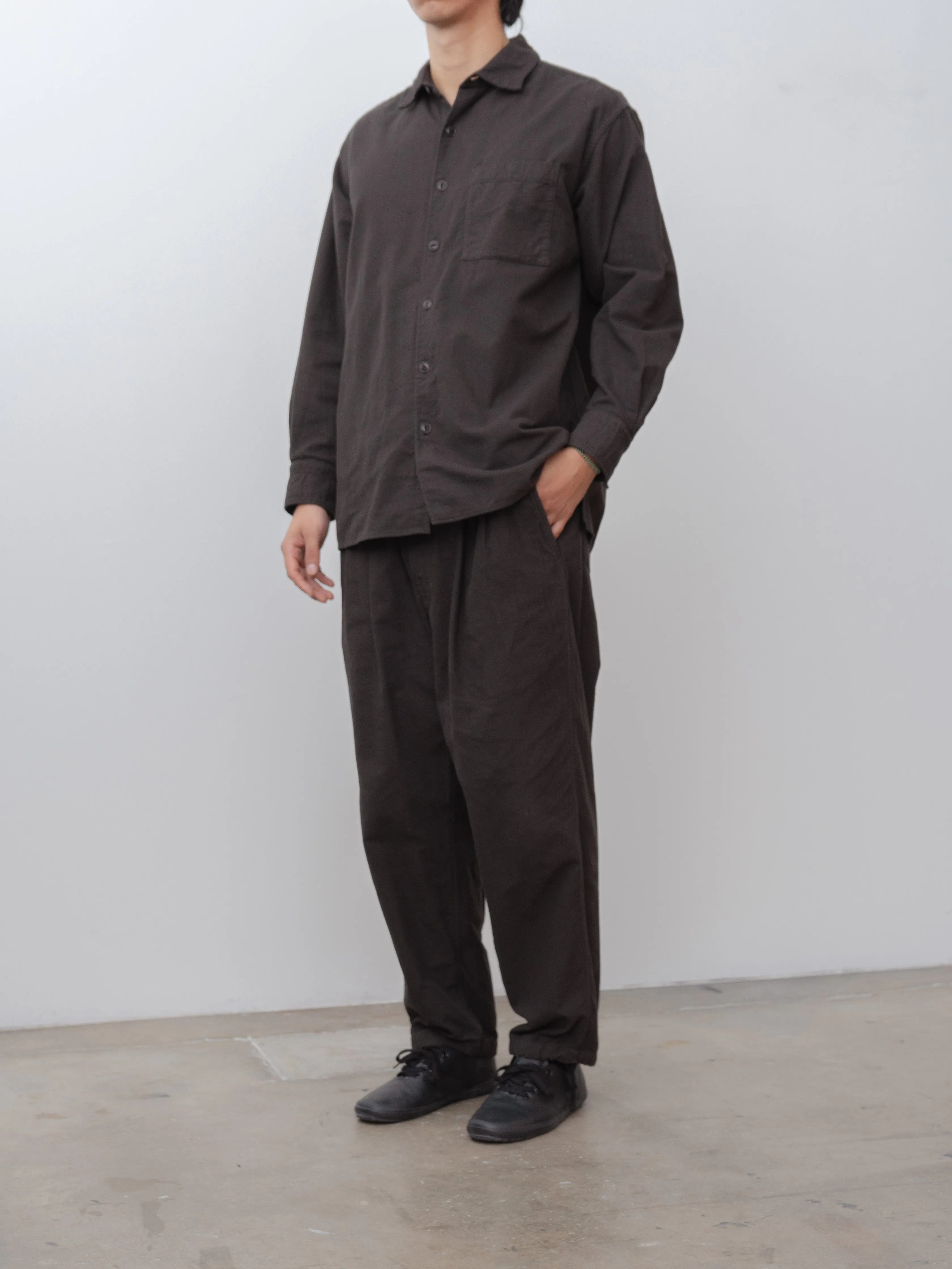 Brushed Cotton Tapered Pants - Brown sold by Namu Shop product image thumbnail 3