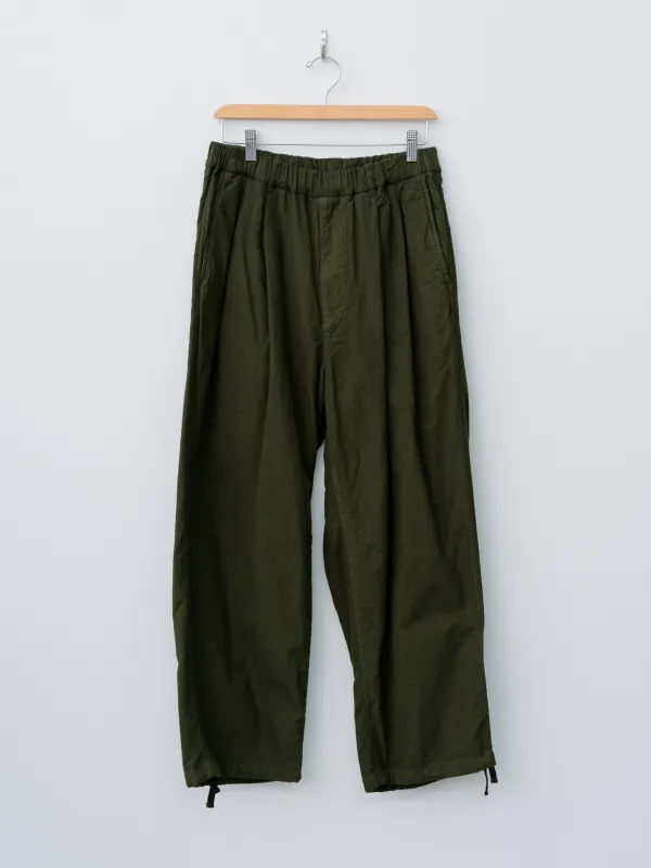 Brushed Cotton Wide Pants - Olive sold by Namu Shop