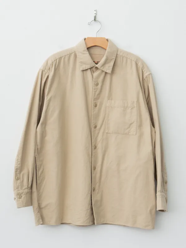 Brushed Cotton Box Shirt - Beige sold by Namu Shop
