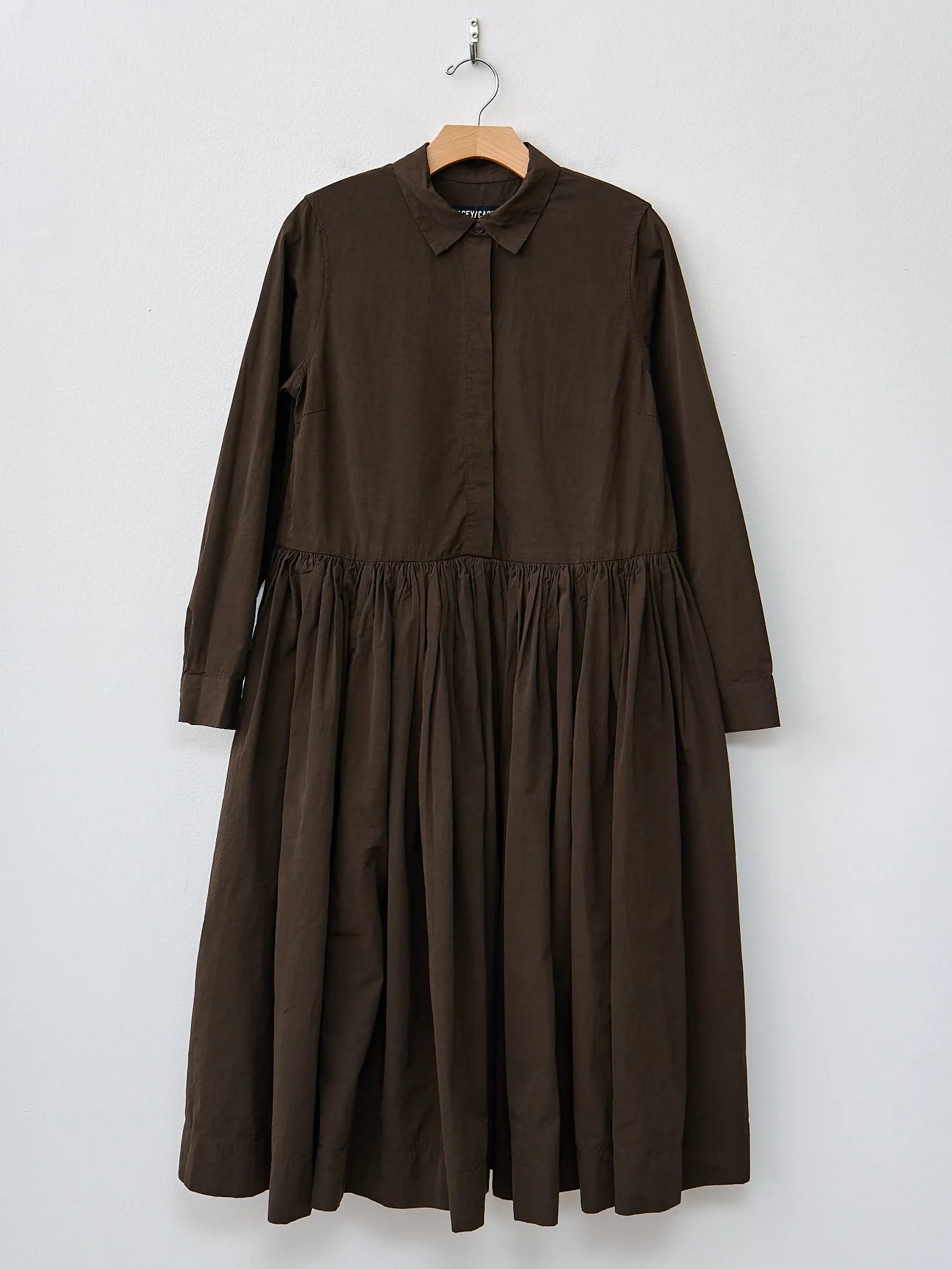 Helayane Rouche Dress - Dark Brown sold by Namu Shop