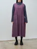 Bio Wash Color Denim Foldable Apron Dress - Purple sold by Namu Shop