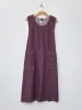 Bio Wash Color Denim Foldable Apron Dress - Purple sold by Namu Shop