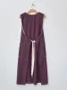 Bio Wash Color Denim Foldable Apron Dress - Purple sold by Namu Shop