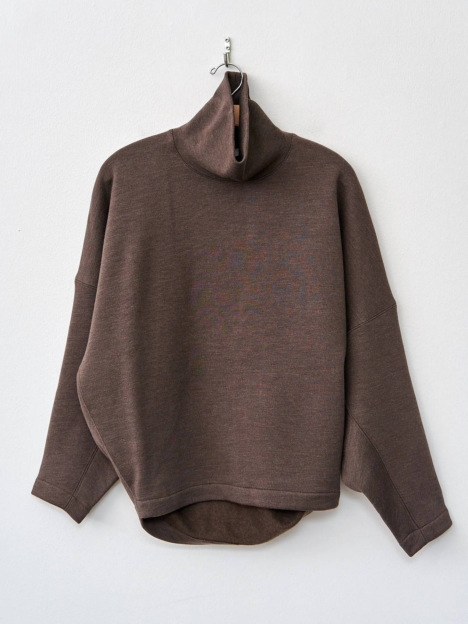 High Neck Sweatshirt - Dark Brown Melange sold by Namu Shop