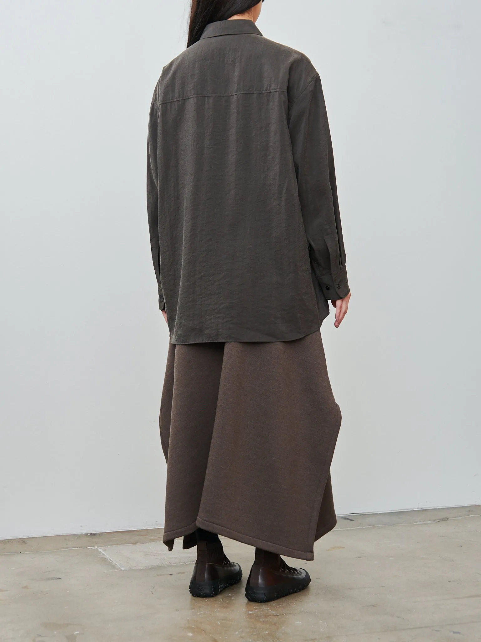 Long Shirt with Tie - Dark Espresso sold by Namu Shop product image thumbnail 4