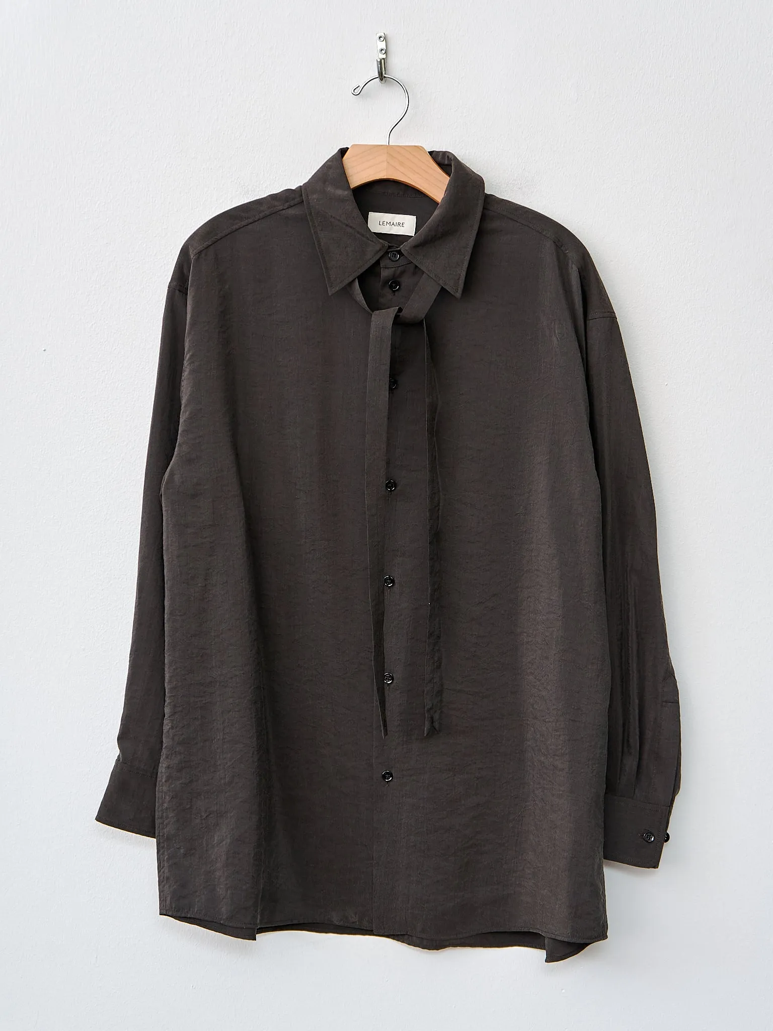 Long Shirt with Tie - Dark Espresso sold by Namu Shop