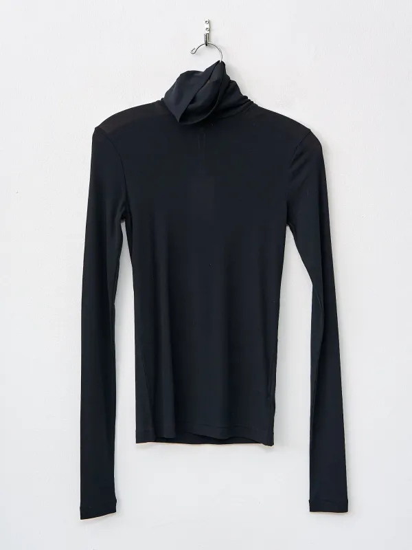 Twisted Cotton Turtleneck - Black sold by Namu Shop